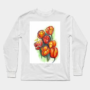 Spring Tulips Digital Enhanced Long Sleeve T-Shirt